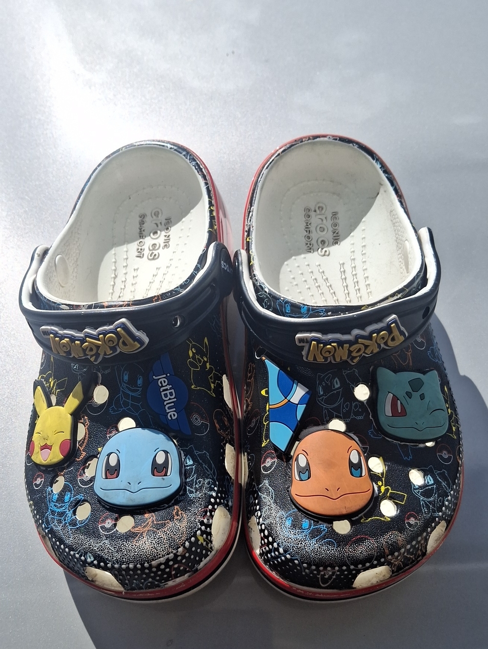 CROCS Kids Pokemon Clog in Black with Multicolor Character Accents